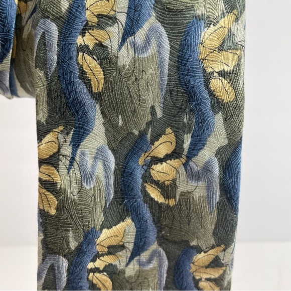 J.GARCIA Tie Banyan Trees II Fourteen collection silk blue green - Picture 2 of 9